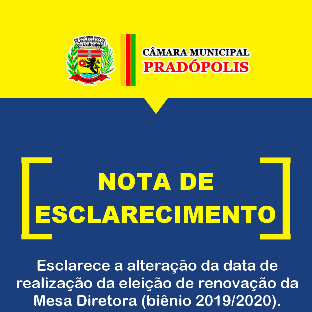 NOTA DE ESCLARECIMENTO!!