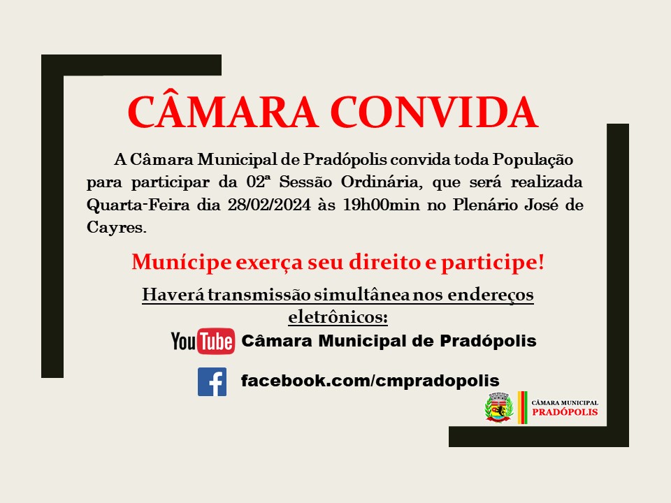 02ª Sessão Ordinária.