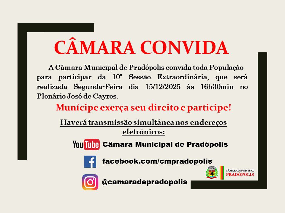 10ª Sessão Extraordinária