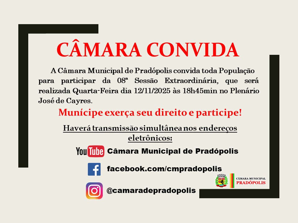 8ª Sessão Extraordinária.