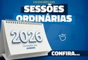 Calendário de Sessões Ordinárias Exercício 2026.