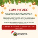 COMUNICADO COMÉRCIO DE PRADÓPOLIS!