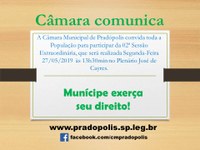 Convite 02ª Sessão Extraordinária.