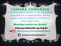 Convite 11ª Sessão Ordinária.