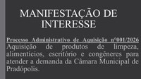 Manifestação de Interesse nº 001/2026.