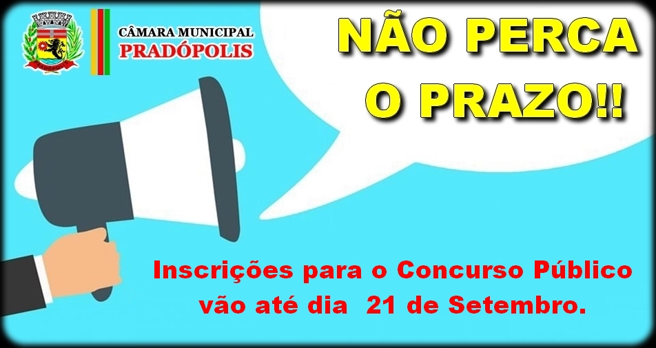 NÃO PERCA O PRAZO!!