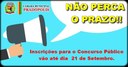 NÃO PERCA O PRAZO!!