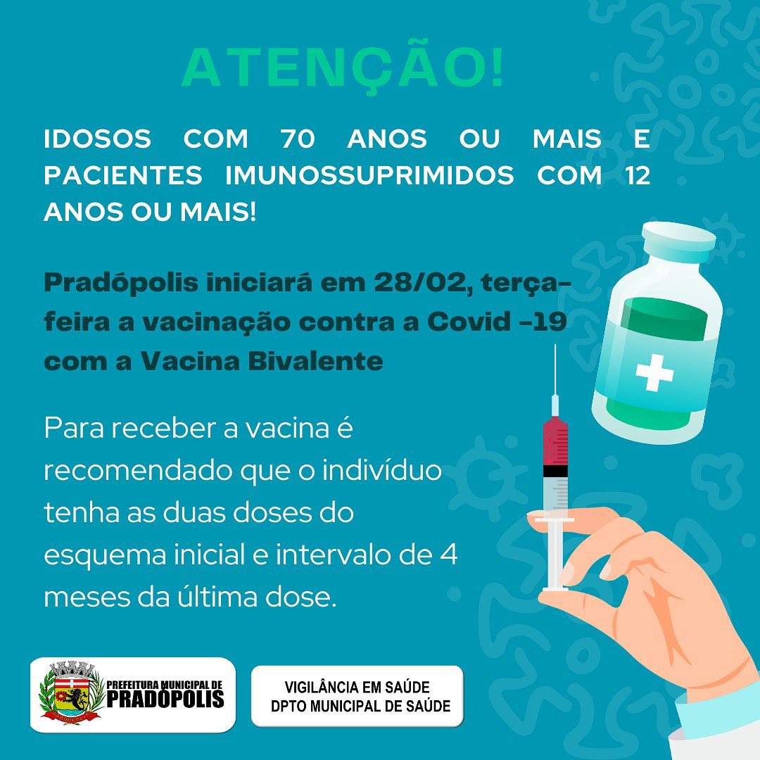 VACINAÇÃO CONTRA A COVID - 19 COM A VACINA BIVALENTE 