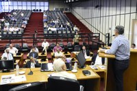 Vereadores participam de evento para a instalação do Parlamento Regional Metropolitano de Ribeirão Preto.